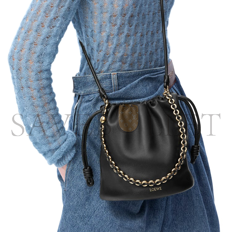 LOEWE FLAMENCO PURSE BUCKET IN MELLOW NAPPA LAMBSKIN A411FPBX02-1100 (32*24*17cm)