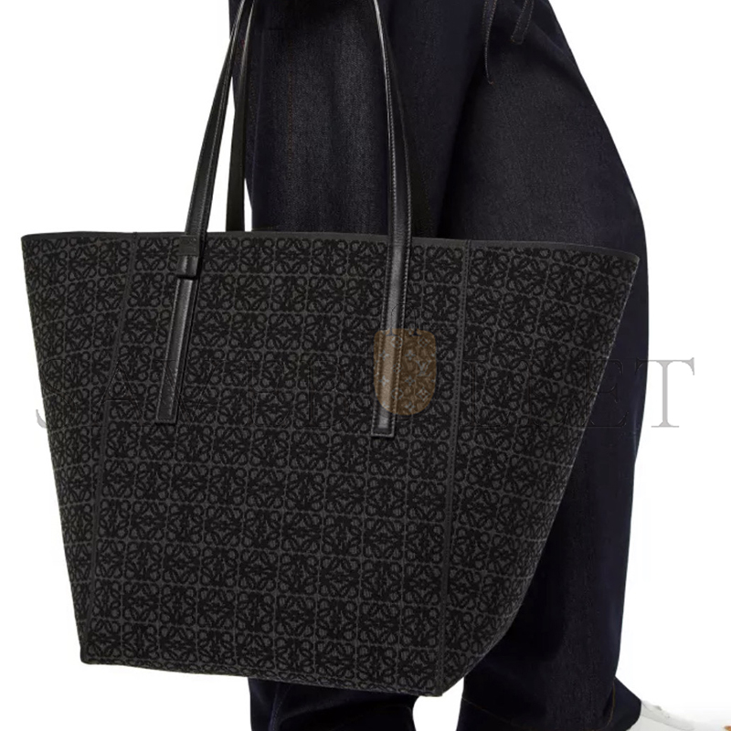 LOEWE T TOTE BAG IN ANAGRAM JACQUARD AND CALFSKIN B657Z73X03-1268 (54.5*35*17cm)